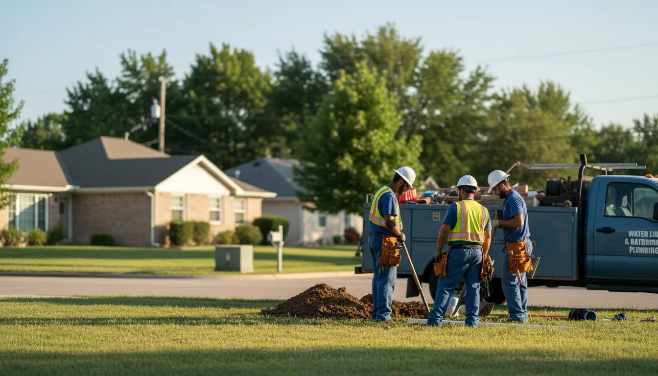 Residential water line and bathroom plumbing service in Shively, KY